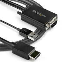 変換ケーブル　VGA - HDMI　2m 変換アダプタ VGA2HDMM2M　1個　StarTech.com