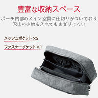 ガジェットポーチ バッグインバッグ オーガナイザー ストレージタイプ 出張 トラベル ケーブル・小物収納 グレー BMAーGP14GY エレコム 1個