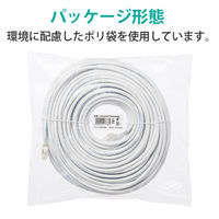 LANケーブル 50m cat6A 爪折れ防止 ギガビット より線 白 LD-GPAT/WH50/RS エレコム 1個