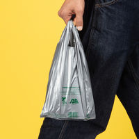 福助工業 イージーバッグバイオ25 レジ袋（シルバー）バイオマス25% S 12号 1袋（100枚入）