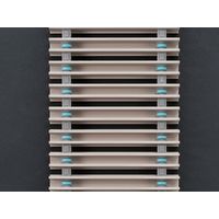 シマブン プール用樹脂グレーチング ノンスリップタイプ 直線用 L=500mm GAP-25W200-S 1枚（直送品）