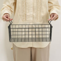 不二貿易 スタッキングワイヤーバスケット BK 37x26x12 26681 1個