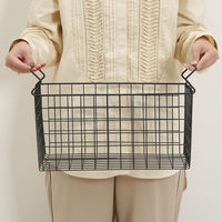 不二貿易 スタッキングワイヤーバスケット BK 37x26x18 26680 1個