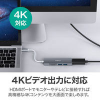 USBハブ （USB HUB） Type-C対応/5in1 Unity Slim series CB-C72-GY 1個 AUKEY
