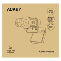 Webカメラ　FHD 1080p オートフォーカス USB接続 デュアルマイク内蔵　PC-LM3　1個　AUKEY