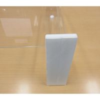 エージ 飛沫フェンスガード60 幅620×奥行200×高さ710mm クリア/ホワイト AG-CRN60-CL （飛沫防止・飛沫対策）1台（直送品）