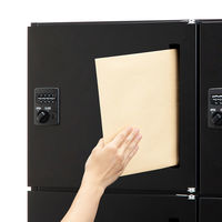 オカムラ スチール収納VILLAGE パーソナルロッカー 4人用 ダイヤル錠 ブラック 連結用（上置き） 幅800×奥行400×高さ700mm 1台 （取寄品）