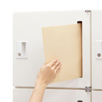 オカムラ スチール収納VILLAGE パーソナルロッカー 4人用 シリンダー錠 ホワイト 本体（下置き） 幅800×奥行400×高さ750mm 1台(7梱包)