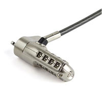 Startech.com パソコン盗難防止セキュリティワイヤー 2m Nano Saverスロット対応4桁ダイヤル式ロック LTLOCKNANO 1個