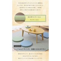 イケヒコ 低反発シートクッション セゾン 幅約400×奥行約400×高さ約40mm ブルー 9845852 １セット(4枚入)（直送品）
