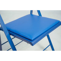 arrmet ポケットクッション 折り畳みチェア ブルー POCC-BL 1セット(2脚入)（取寄品）