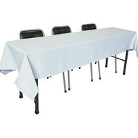 長机用 防炎テーブルクロス ロイヤル グレーホワイト 120×240cm 4976416118980 1枚