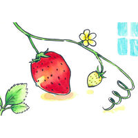 あかしや 筆ペン 水彩毛筆「彩」紅色 CA200-01 1本