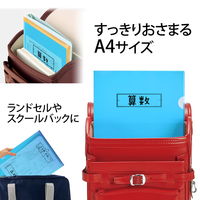 プラス ファイル 年組氏名 スクール クリアホルダー A4 ネイビー 79731 1セット（50枚：10枚×5）