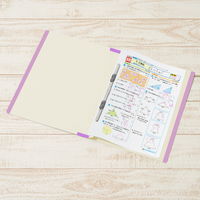 プラス 年組氏名 スクール フラットファイル A4タテ パープル 79342 1セット(10冊)