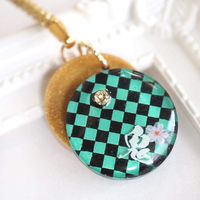 イングカワモト 【Craftシール】和柄・市松文様&麻の葉文様 クラフトシールパーツ ステッカー CS-CRF-101 グリーン・ピンク（直送品）