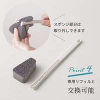ボトル洗いスポンジ ワイド 抗菌加工 グレー 1本 マーナ