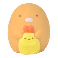 すみっコぐらし ハブラシ マスコット付き吸盤歯ブラシ とんかつ 1本 ユーカンパニー 歯ブラシ（子供用）