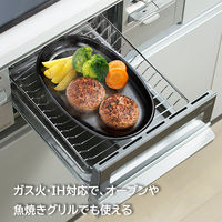 イシガキ 鉄鋳物 小判 ステーキ皿 1枚組 敷板 ハンドル付き 4542 1セット(3個)