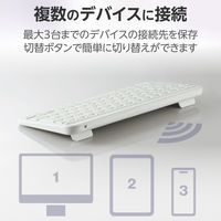 エレコム Bluetoothミニキーボード/Slint/薄型/パンタグラフ式/マルチペアリング/ホワイト TK-TM10BPWH 1個