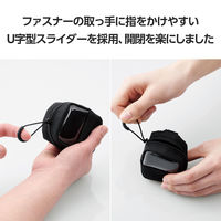 イヤホンケース ワイヤレスイヤホン ナイロン 透明窓付き Sサイズ ブラック TWS-EP23FSBK エレコム 1個（直送品）