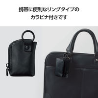 イヤホンケース ワイヤレスイヤホン ソフトレザー L字ファスナー Lサイズ ブラック TWS-EP23LLBK エレコム 1個