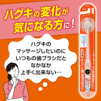 ピュオーラ PureOra36500 歯ブラシ 7点押し強力毛 ハグキキュッと押しマッサージ ハブラシ やわらかめ 1本 花王