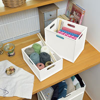 JEJアステージ カロキューブ縦型ハーフ ホワイト 収納ボックス 1セット（1個×5）