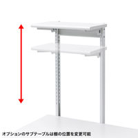 サンワサプライ 作業台 幅1000×奥行700×高さ800mm RAC-WDK10070W 1台（直送品）