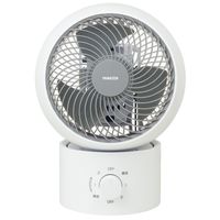 YAMAZEN 15cm サーキュレーター 首振り お手入れ簡単 全分解仕様 風量3段階 YAS-AFKW151(WH) 1台