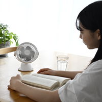 YAMAZEN 13cm 2WAY 卓上・クリップ扇風機 USB充電式 タッチスイッチ式 YJ-CT113(W) 1台