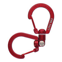 三共コーポレーション S型ユニバーサルカラビナ 80mm レッド #360517 1個