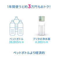 ブリタ（BRITA）ボトル型浄水器 アクティブ ダークグリーン カートリッジ 2個付き