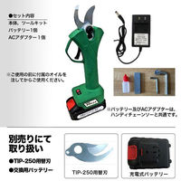 シンセイ 充電式 枝切ばさみS250 切断可能口径250mmバッテリー追加セット TIP-250 1箱(1セット入)（直送品）