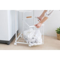 アイリスオーヤマ ランドリーバスケットワゴン2段 ホワイト LBW-452 1台