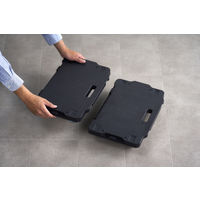 アイリスオーヤマ　連結できる平台車　ブラック　耐荷重100kg　縦横連結可能　幅約42.1×奥行約28.1cm　RMH-421　5台セット