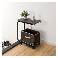 武田コーポレーション ヴィンテージ調 サイドテーブル ブラウン T2-ST60VBR 1箱(6個入)（直送品）