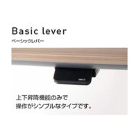 【組立設置込】コクヨ 昇降デスク シークエンス ウィング机 幅1750mm オーク×黒 DSE-LWF1808B-6AP13 1台（直送品）