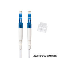 サンワサプライ メガネ型光ファイバケーブル（シングル8.6μm、LC×2-LC×2、5m） HKB-LCLC1-05N 1本（直送品）
