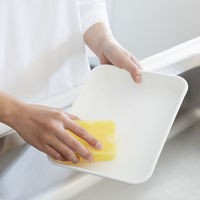 亀の子スポンジ スタンダード 角型 キッチンスポンジ 抗菌・防カビ加工 イエロー 1個 亀の子束子西尾商店