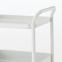 無印良品 スチールパイプワゴンラック ライトグレー 3段 良品計画