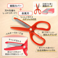 プラス 幼児用はさみ フィットカットカーブ トット 右手用 レッド 赤 34591 1個