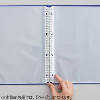 リヒトラブ CUBE FIZZ クリヤーブック ポケット交換タイプ A4タテ 30穴 15ポケット ベージュ N7015-16 2冊