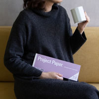 オキナ プロジェクトカラーパッド A4ハーフ 50枚 ライラック 5mm方眼罫 PH4039 1冊