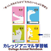 日本ノート カレッジアニマル学習帳 社会 セミB5 5mm方眼 カンガルー LP40 2冊