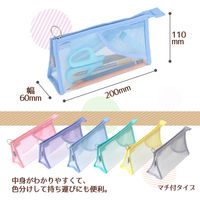 プラス ペンケース マチ付タイプ パスティ ブルー 98882 1個