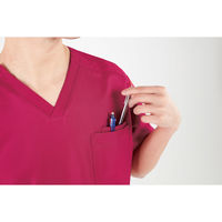 フィード FEEDデイリースクラブ バックポケット付(男女兼用)FSC014/ワイン/M 5005607 1枚　スクラブ（直送品）