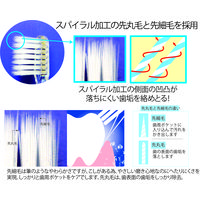 歯科用歯ブラシ スパイラルツイン グレー毛 クリア 1セット（6本入×5個） ラピス
