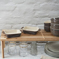 ストウブ Staub レクタンギュラーディッシュ アンティークグレー（14×11cm）1枚 グラタン皿 オーブン・電子レンジ対応 【日本正規販売品】