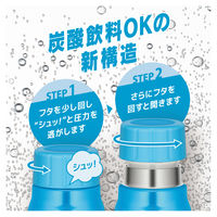 【セール】サーモス（THERMOS） 保冷炭酸飲料ボトル 500ml ライトブルー FJK-500 LB 1個